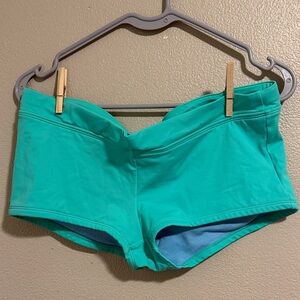 Title Nine blue-green athletic swim shorts